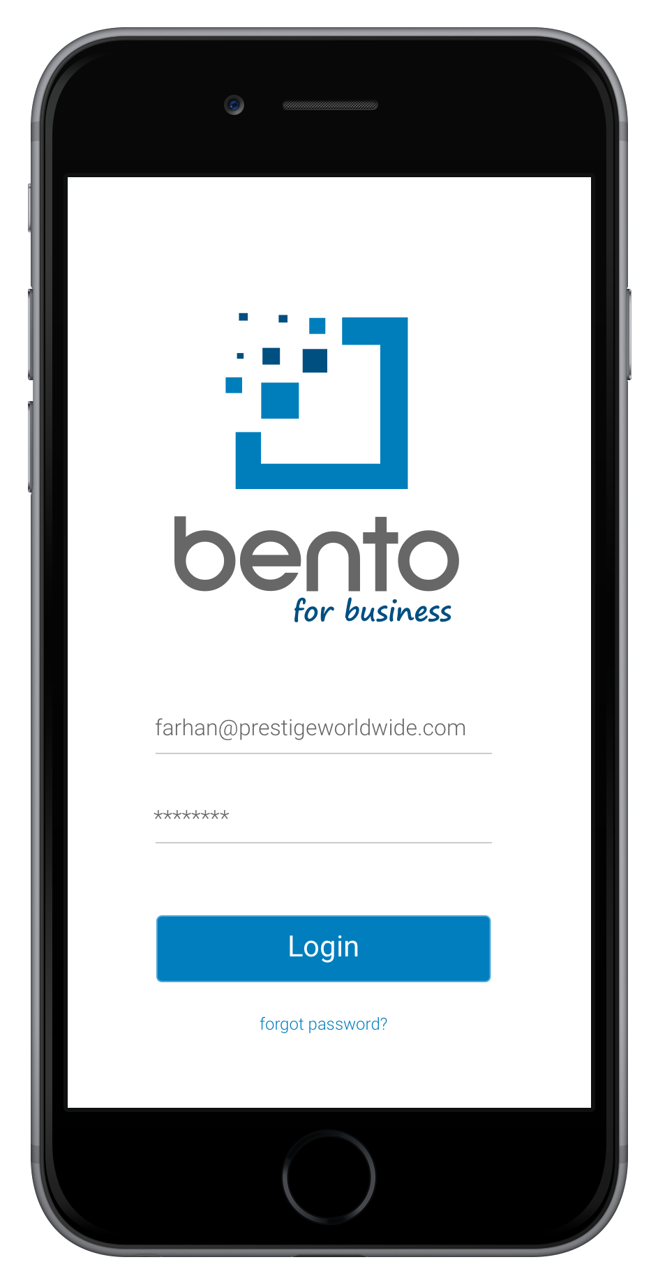 Bento mobile — employee sign-in